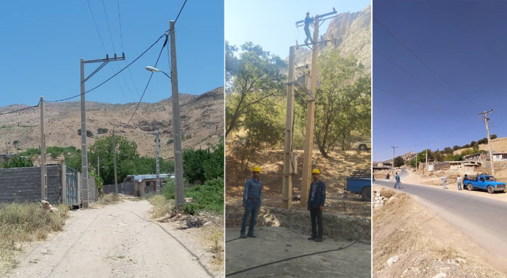 اجرا و بهره برداری 5 پروژه برق رسانی در بخش فلارد شهرستان لردگان 