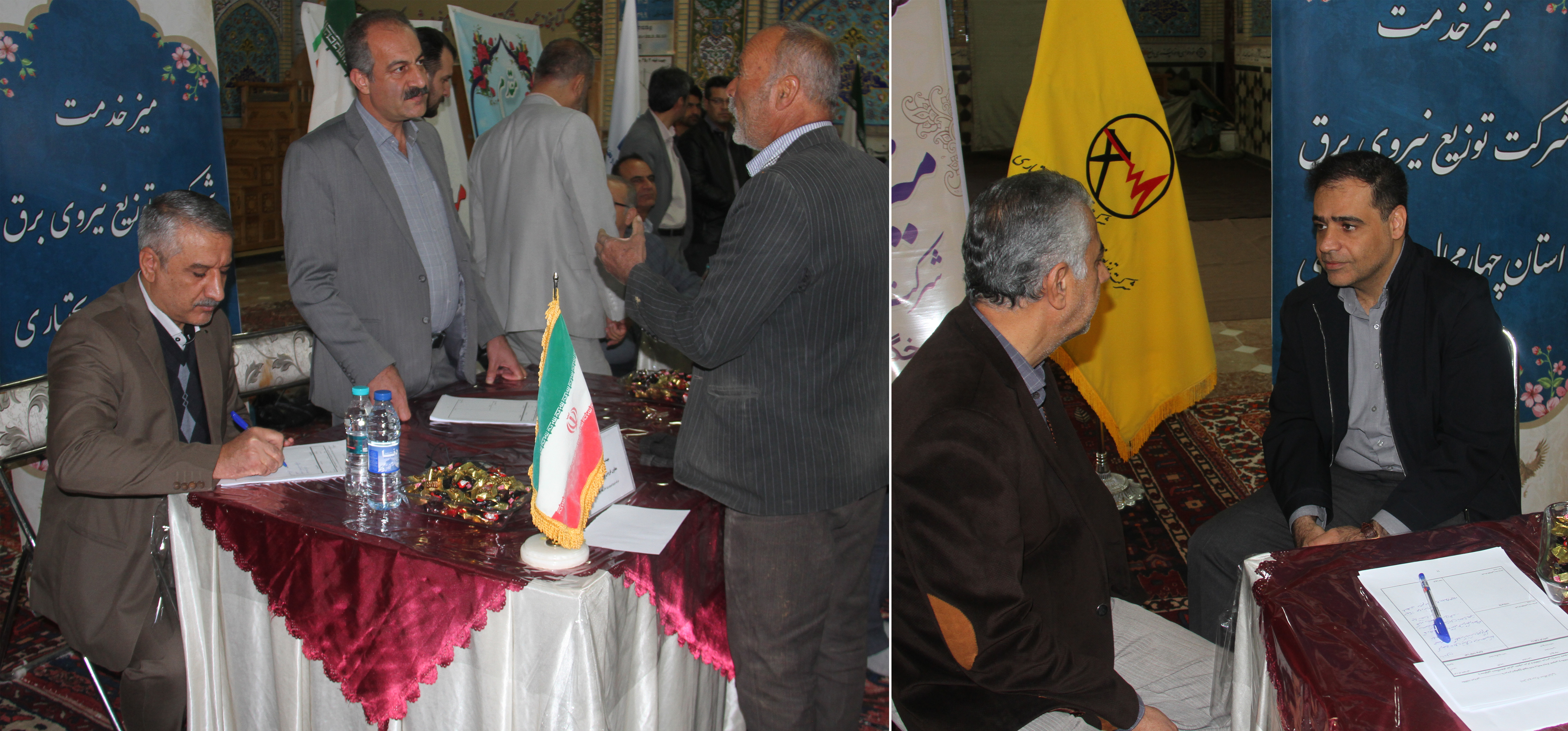  برپایی میز خدمت شرکت توزیع نیروی برق استان در محل اقامه نماز جمعه شهرکرد